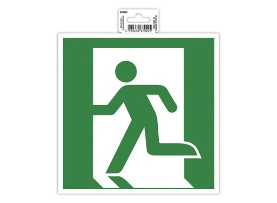 1 Panneau adhésif évacuation gauche 20 cm - Vert