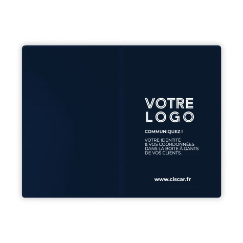 ETUIS CARTE GRISE TRIO GOMME 3 VOLETS - PERSONNALISATION RECTO