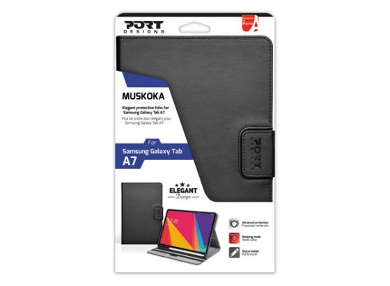 1 Coque de protection à rabat Muskoka pour Smsung A7 10.4" noire