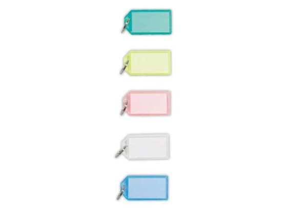 1 Sachet de 50 Portes clés à clapet couleurs acidulés