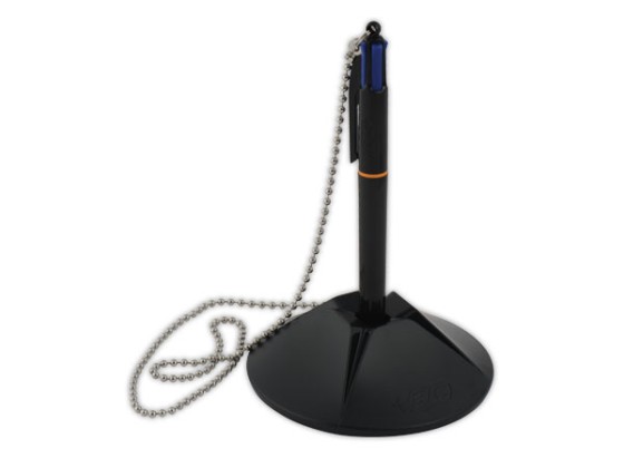 1 Stylo bille sur socle BIC - 4 recharges- Ecriture moyenne
