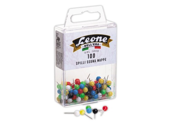 1 Boite de 100 Épingles de signalisation 6mm - Coloris assortis