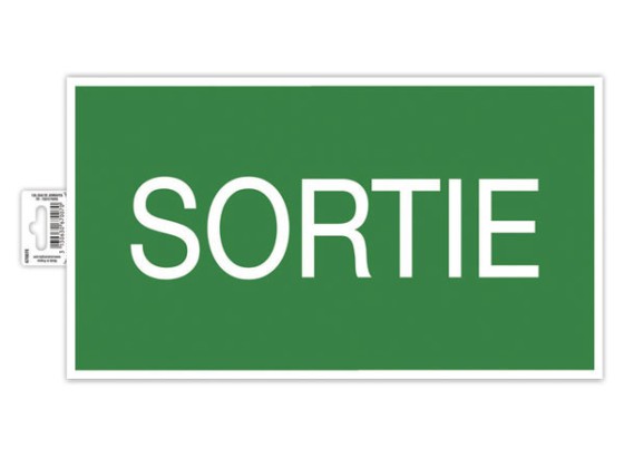 1 Panneau adhésif Sortie 35 cm - vert
