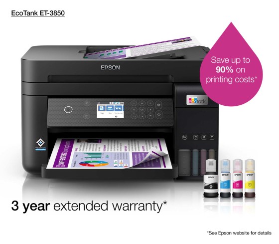 Epson EcoTank ET-3850 Jet d'encre A4 4800 x 1200 DPI 33 ppm Wifi