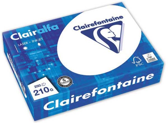1 Ramette de 250 feuilles papier blanc CLAIREFONTAINE Clairalfa A4 210g