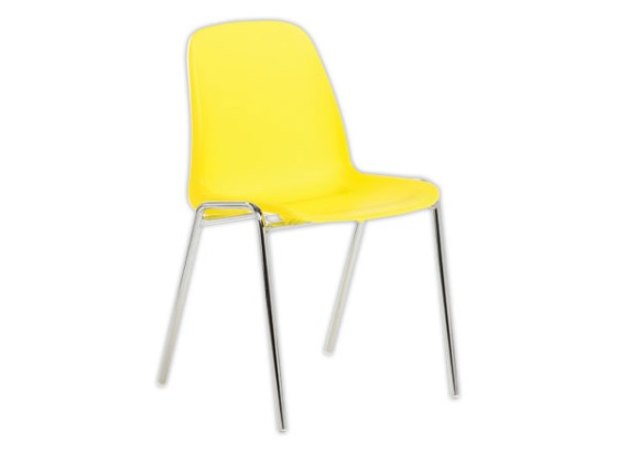 1 Chaise Charlotte translucide jaune