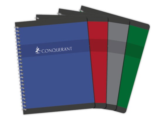 1 Cahier spirale Conquérant 70g, 17X22, Seyes, 180 pages
