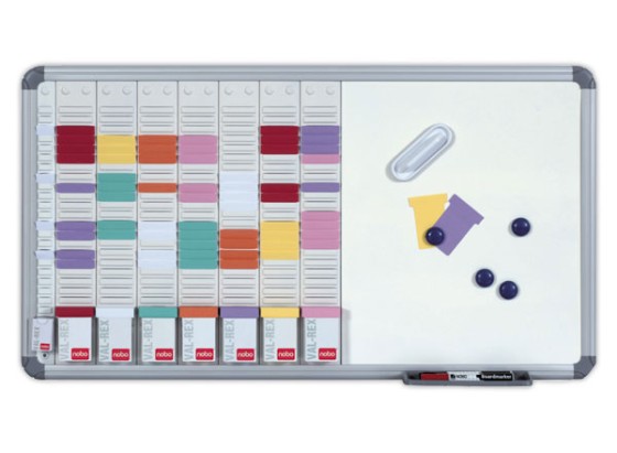 1 Planning Kit 7 colonnes 24 fentes et tableau blanc