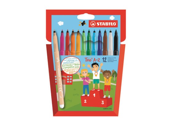1 Etui de 12 Feutres de coloriage STABILO Trio A-Z
