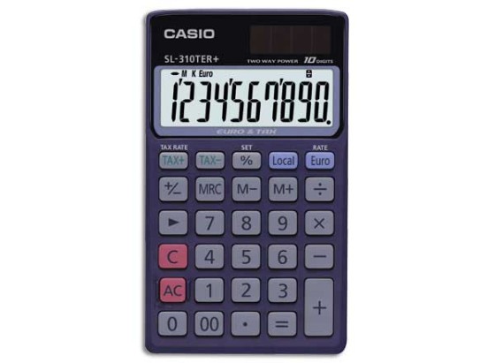 1 Calculatrice de poche CASIO SL-310TER+solaire 10 chiffres