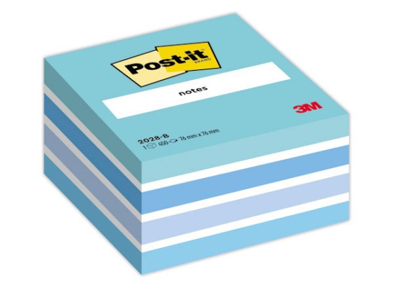 1 Bloc cube Post It Relax Light 76x76 mm, 450 feuilles