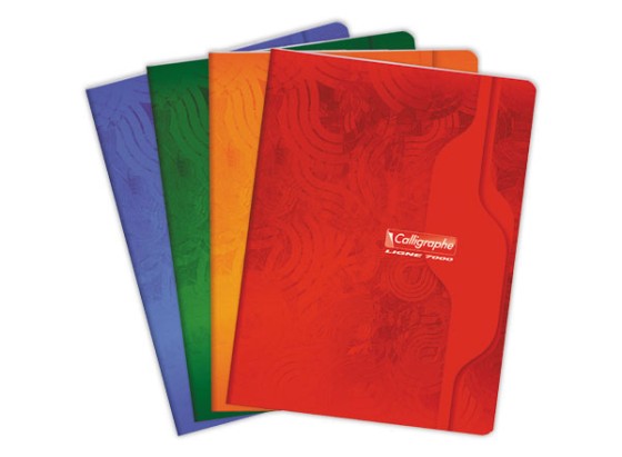 1 Cahier agrafé Calligraphe 70g, 17x22 cm, Seyes,96 pages