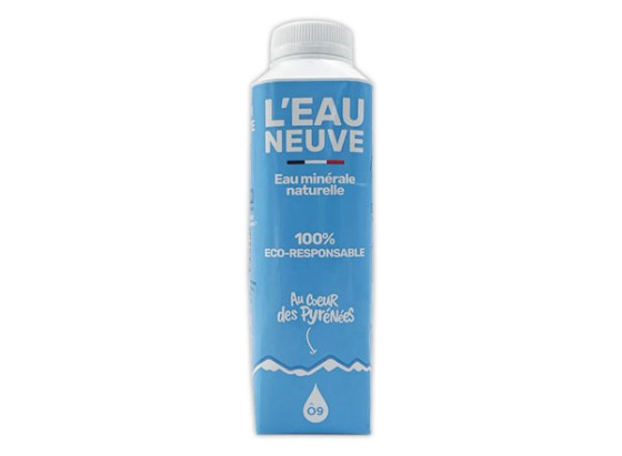 1 Pack de 12 Bouteilles briques EAU NEUVE 50cl