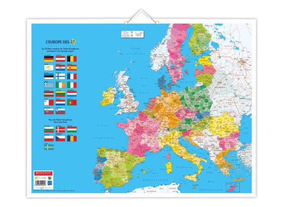 1 Lot de 5 Calendrier banque Bouchut Europe 12 mois - 55x43 cm - Par 5