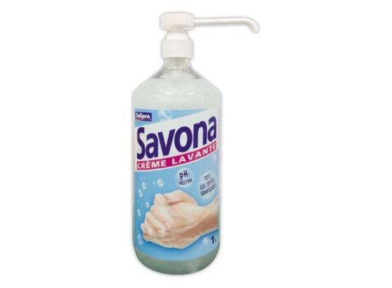 1 Flacon pompe crème lavante 1L parfum Amande