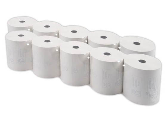 1 Lot de 10 Bobines de papier thermique 80 x 72 mmsans phenol