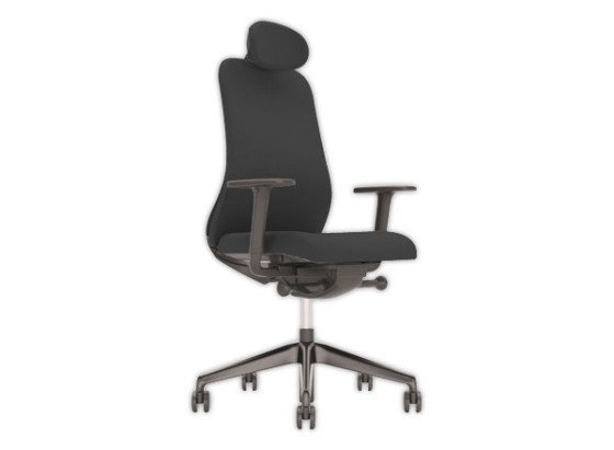 1 Siège synchrone SOULY avec têtière noir tissu