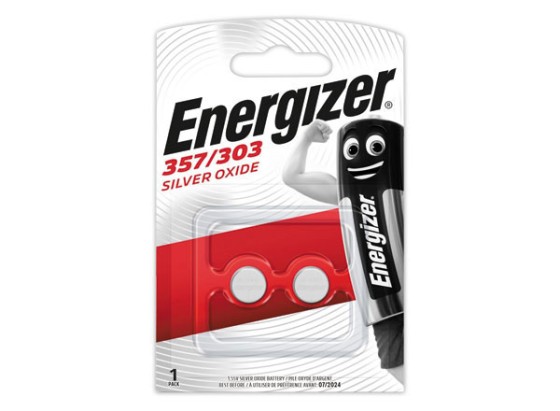 1 Blister de 2 Piles oxyde d'argent ENERGIZER SR44 /EPX76 (1,5V)