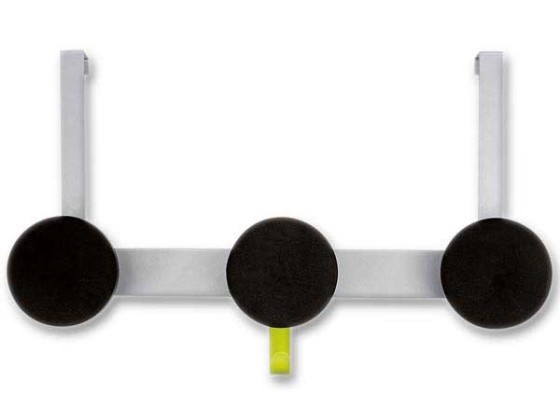 1 Patère de porte Trio en métal et polypropylène 3 patères
