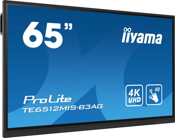 iiyama TE6512MIS-B3AG affichage de messages En forme de kiosk 165,1 cm (65") LCD Wifi 400 cd/m² 4K Ultra HD Noir Écran tactile Intégré dans le processeur Android 11 24/7