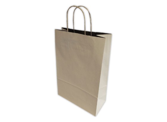 1 Carton de 200 Sac kraft poignées torsadées grand format L 32 x P15 x H42 cm