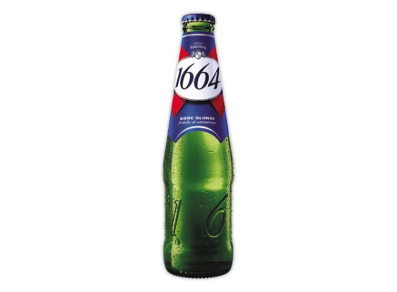1 Pack de 12 bouteilles de bière blonde 1664  5.5° -  25cl