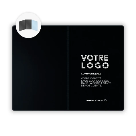 ETUIS CARTE GRISE TRIO GOMME 3 VOLETS - PERSONNALISATION RECTO