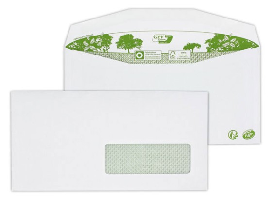 1 Carton de 1000 Enveloppes 114x229  recyclées mise sous pli automatique fenêtre 35x100