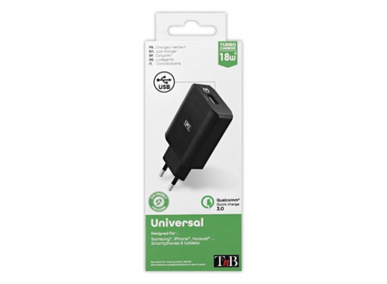 1 Chargeur secteur USB QC 3.0