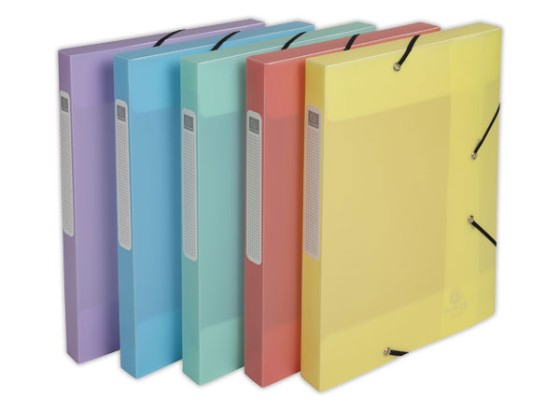 1 Boîte classement A4 - D 25mm PP Chromaline Pastel - Couleurs assortis