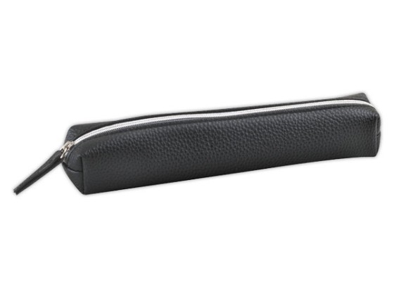 1 Trousse ronde simili cuir 20X3 cm noir
