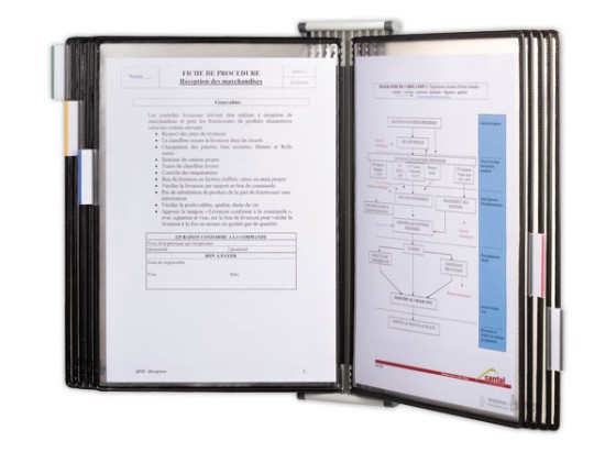1 Kit mural METAL TARIFOLD 10 poches A4 antimicrobien