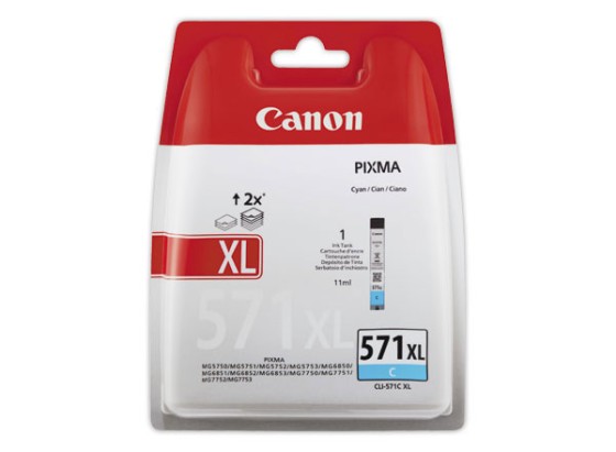 Canon Cartouche d'encre cyan à haut rendement CLI-571XL