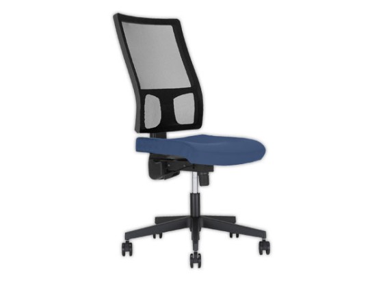 1 Siège Taktik synchrone assise tissu gris bleu dos résille noir