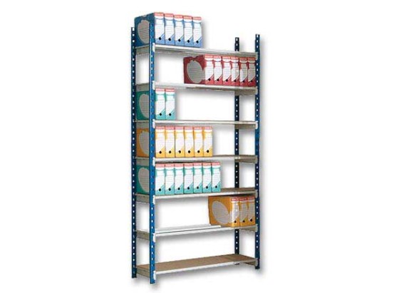 1 Rayonnage Rangeco élément départ 7 étagères métal Profondeur 35 cm