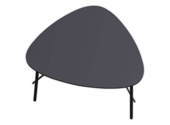 1 Table basse gigogne 60 cm noire