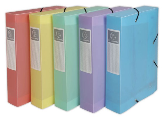 1 Boîte classement A4 - D 60mm PP Chromaline Pastel - Couleurs assortis