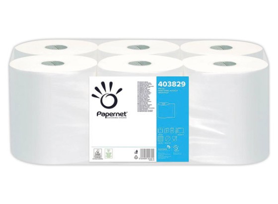 1 Lot de 6 Rouleaux d'essuie-mains blanc