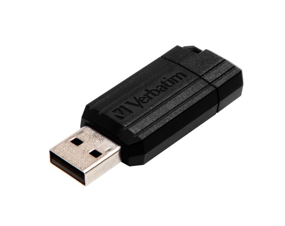 Verbatim Micro-clé USBPinStripe de 64 Go - noire