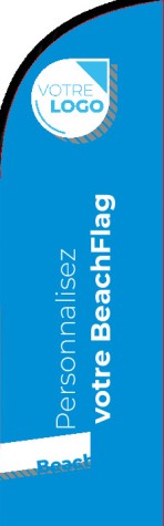 VOILE BEACHFLAG CLASSIQUE DROIT  160 X 50 CM