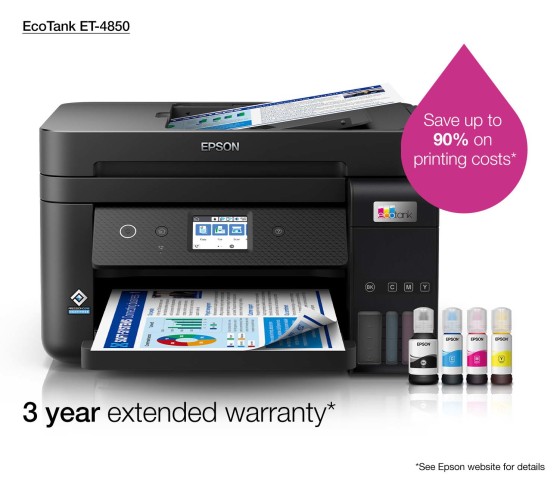 Epson EcoTank ET-4850 Jet d'encre A4 4800 x 1200 DPI 33 ppm Wifi