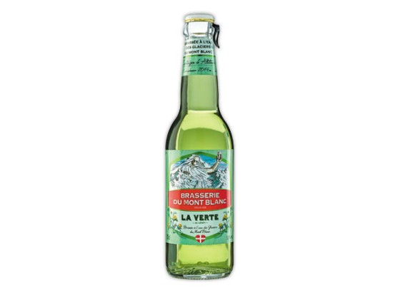 1 Pack de 12 Bouteilles de bière verte au Génépi Brasserie du Mont Blanc - 33 CL