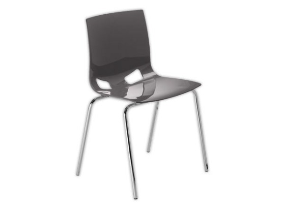 1 Chaise coque design Fondo anthracite
