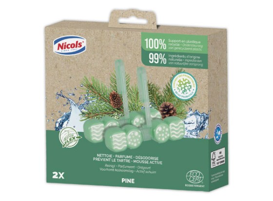 1 Lot de 2 Bloc WC ECOCERT Parfum menthe et eucalyptus