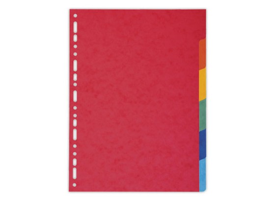 1 Jeu d'intercalaires Exacompta carte recyclée 3/10è pour A4 - 6 touches