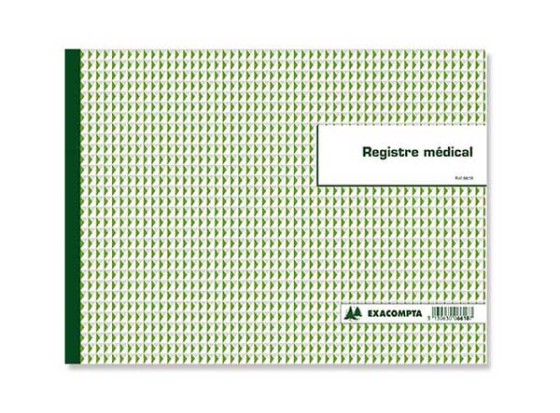1 Registre contrôle médical Piqûre 60 pages 31 x 24 cm à l'italienne