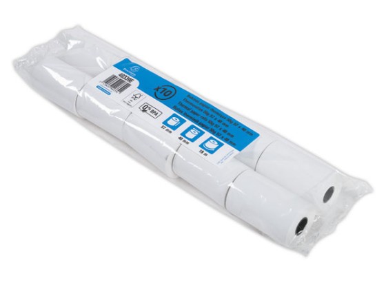 1 Lot de 10 Bobines de papier terminaux carte bancaire 57X40X12 mm sans BPA