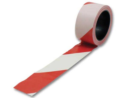1 Ruban de signalisation rouge et blanc polypropylene 100mx50mm