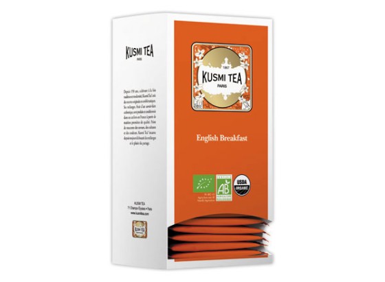 1 Boîte de 25 sachets de thé Kusmi Tea Bio English Breakfast
