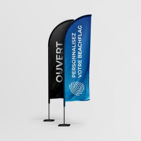 VOILE BEACHFLAG CLASSIQUE DROIT  160 X 50 CM